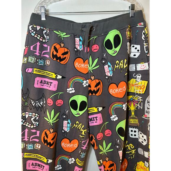 SALEM7 Unisex Adult Halloween Theme Graphic Sweatpants / Size: Large - Picture 5 of 11